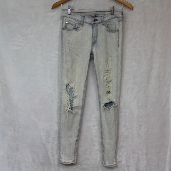 rag & bone Denim - rag & bone Jeans Zipper Capri Bleach Out Size 27